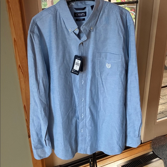 Chaps Stretch Light Blue Long Slv Casual Button-Down Sz. XL Shirt NWT - Picture 8 of 15